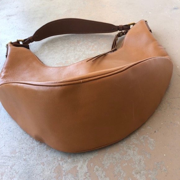 Aquatalia Leather Tassle Embossed Handle Hobo Bag - Picture 5 of 8